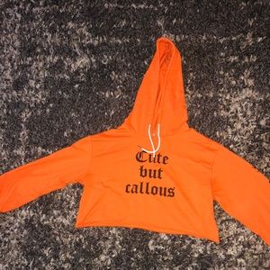 Orange crop top jacket